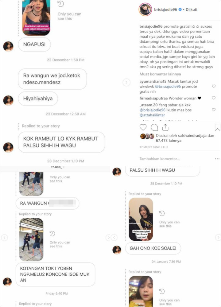 Brisia Jodie Tunggu Video Permintaan Maaf si Pelaku Komentar Hujatan, Penggemar tak Terima