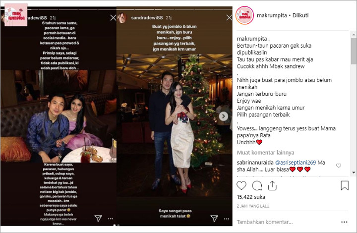 Dulu Dikira Jomblo Hingga Dihina \'Perawan Tua\', Sandra Dewi Ungkap Fakta Mengejutkan
