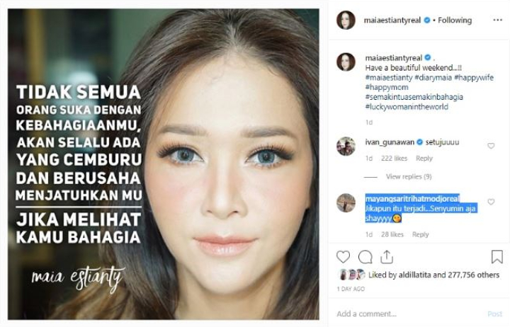 Reaksi Mayangsari