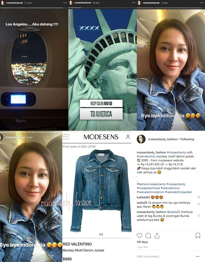 Gaya Cantik Maia Estianty Ke Amrik