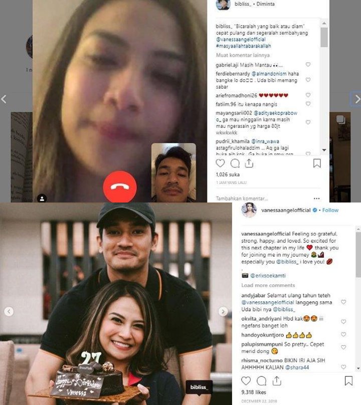 Momen mesra Vanessa Angel dan Bibi