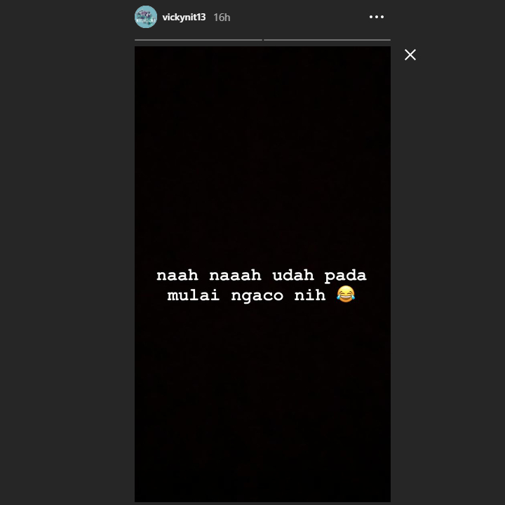 InstaStory Vicky Nitinegoro