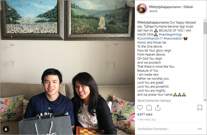 unggahan adik ahok pasca bebas