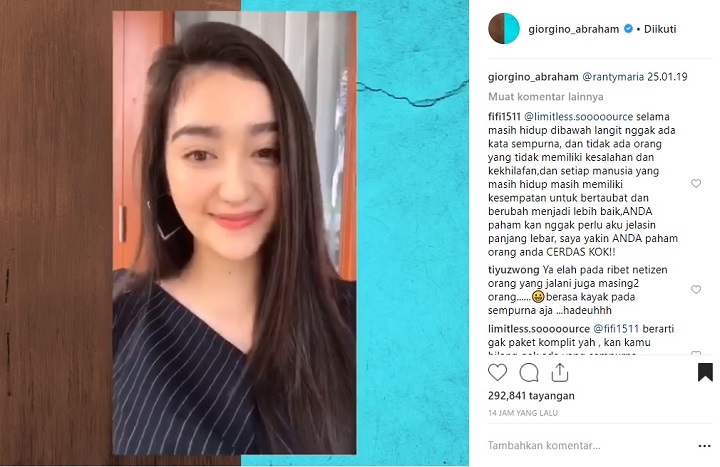 Ranty Maria di Unggahan Gino