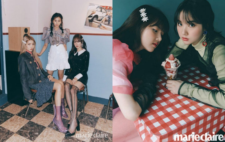 member G-Friend melakukan pemotretan majalah
