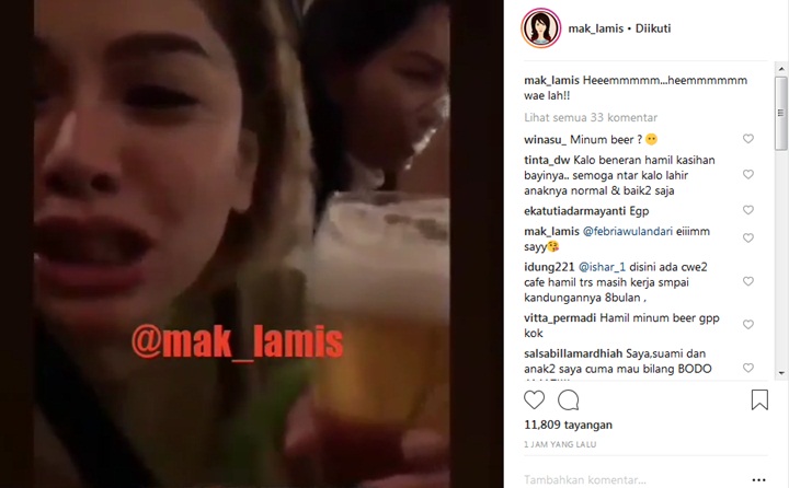Nikita Mirzani Hamil Minum Alkohol