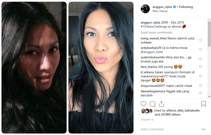 Penampilan Anggun C Sasmi Masih Sama Seperti 10 Tahun Lalu
