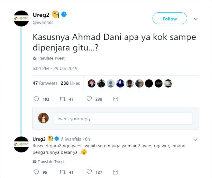 Ahmad Dhani Dipenjara Gara-Gara Tweet Ujaran Kebencian, Iwan Fals: Wih Serem Juga Ya