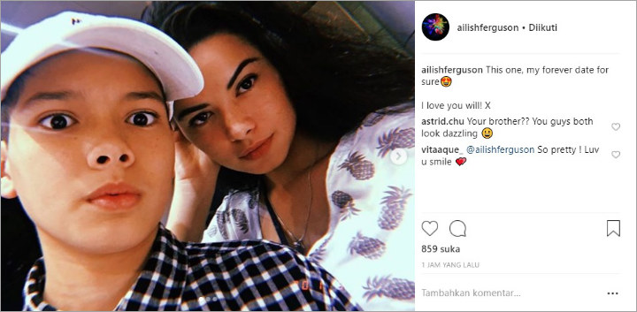 Unggahan Ailish Ferguson di Instagram Bareng Cowok