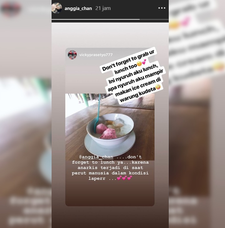 InstaStory Anggia Chan