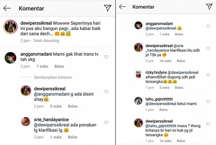 Dewi Persik Soal Status Tersangka Keponakan