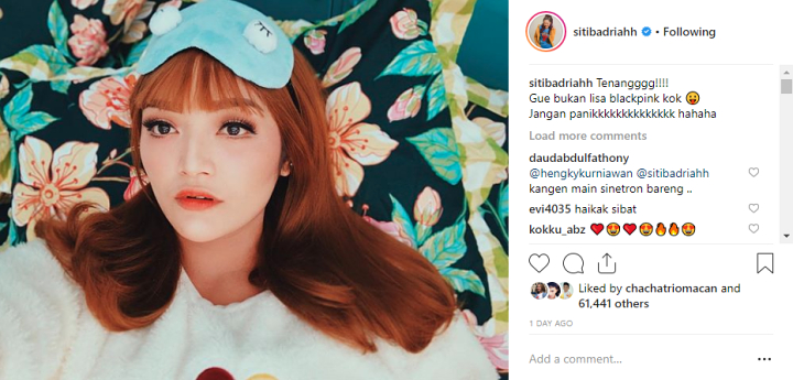 Foto Siti Badriah Dipuji Cantik