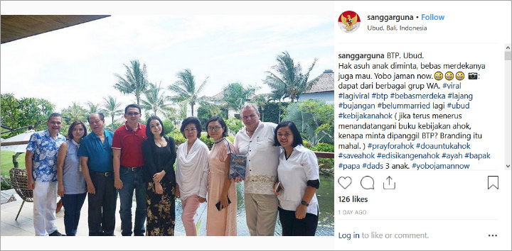 Foto mesra Ahok-Puput di Bali