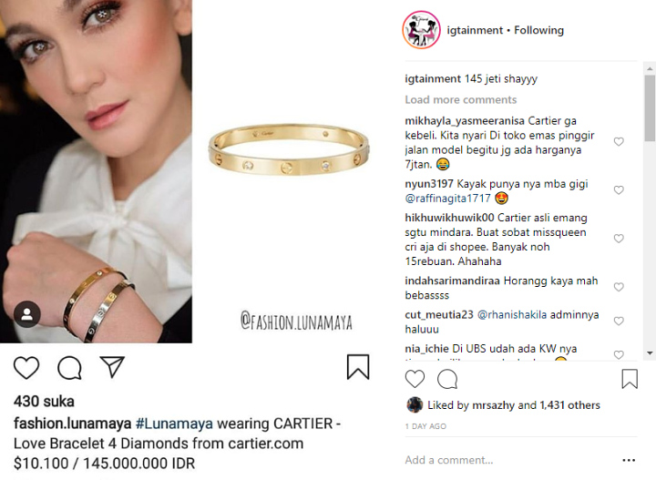 Gelang Luna Maya