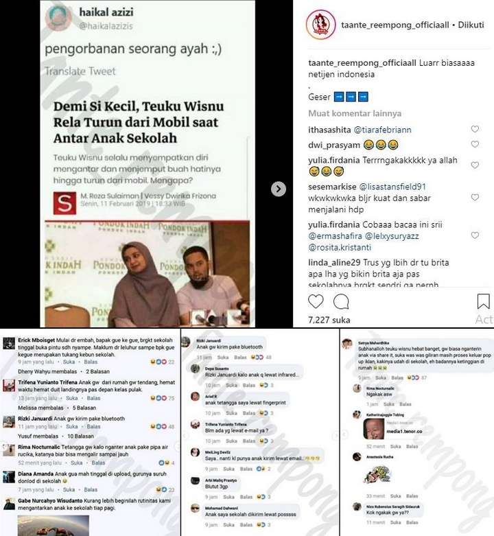 Komentar Netter Soal Teuku Wisnu