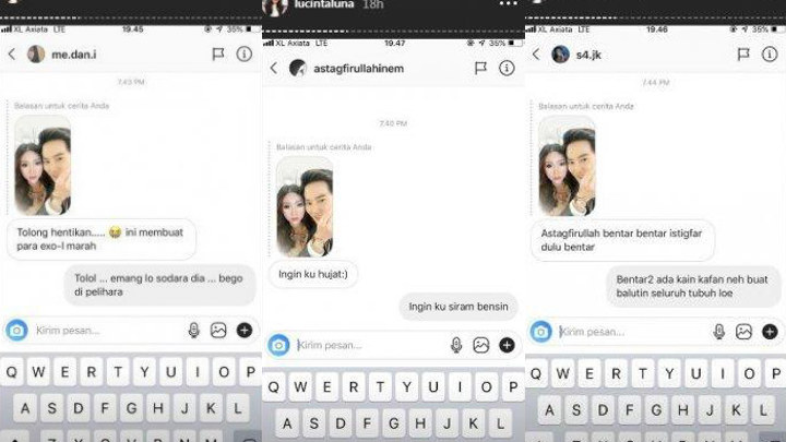 DM Lucinta Luna dan EXO-L