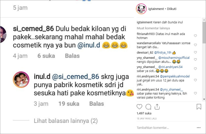 Jawaban Singkat Inul Daratista Soal Kosmetik Ini Malah Dianggap Sombong Oleh Netter