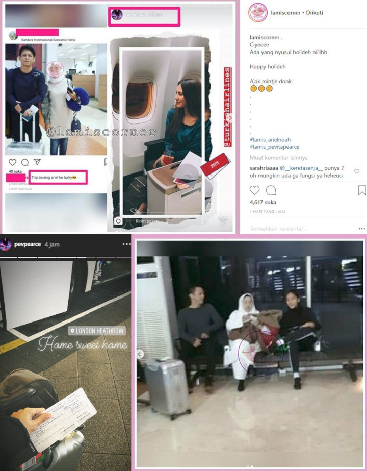 Ariel NOAH dan Pevita Pearce Liburan Bareng?