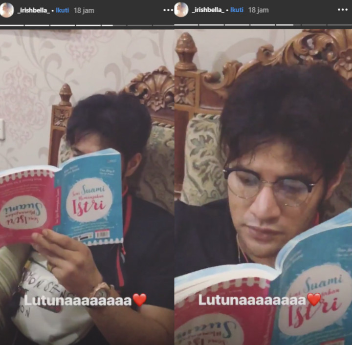 Ammar Zono Terciduk Baca Buku Bikin Irish Bella Tersipu