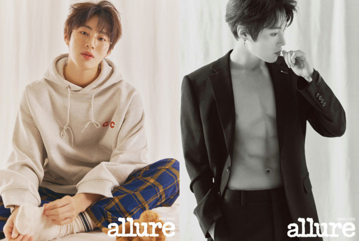 Ha Sungwoon di pemotretan majalah