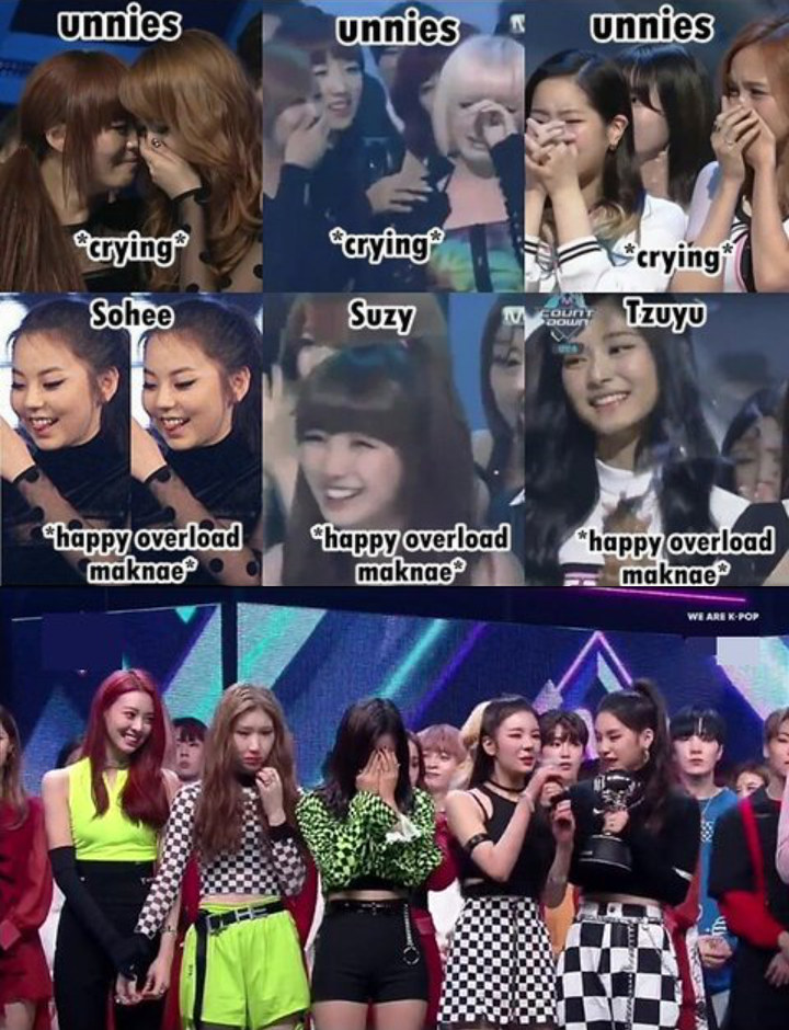 4 Maknae Girl Grup JYP Punya Kesamaan Ini Saat Terima Trofi Kemenangan Pertama