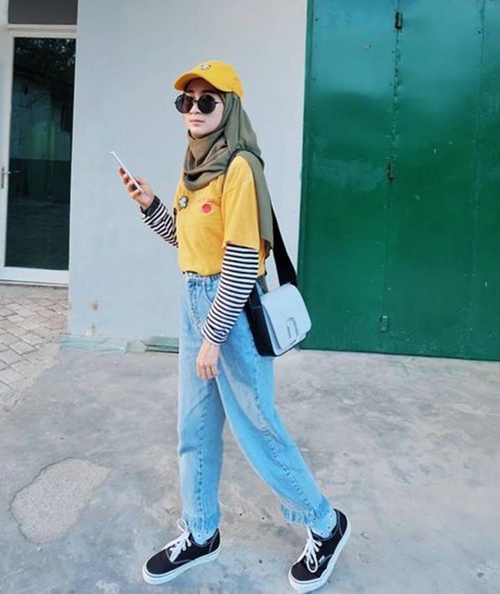 Style Hijab Dengan Topi Bucket