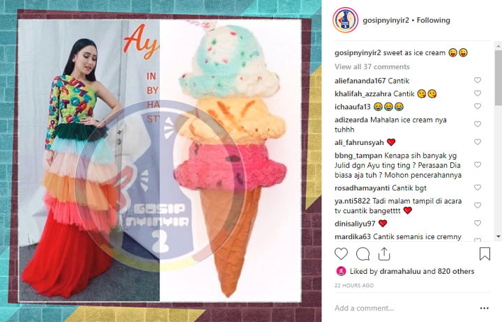 Penampilan Ayu Ting Ting Disamakan Dengan Es Krim