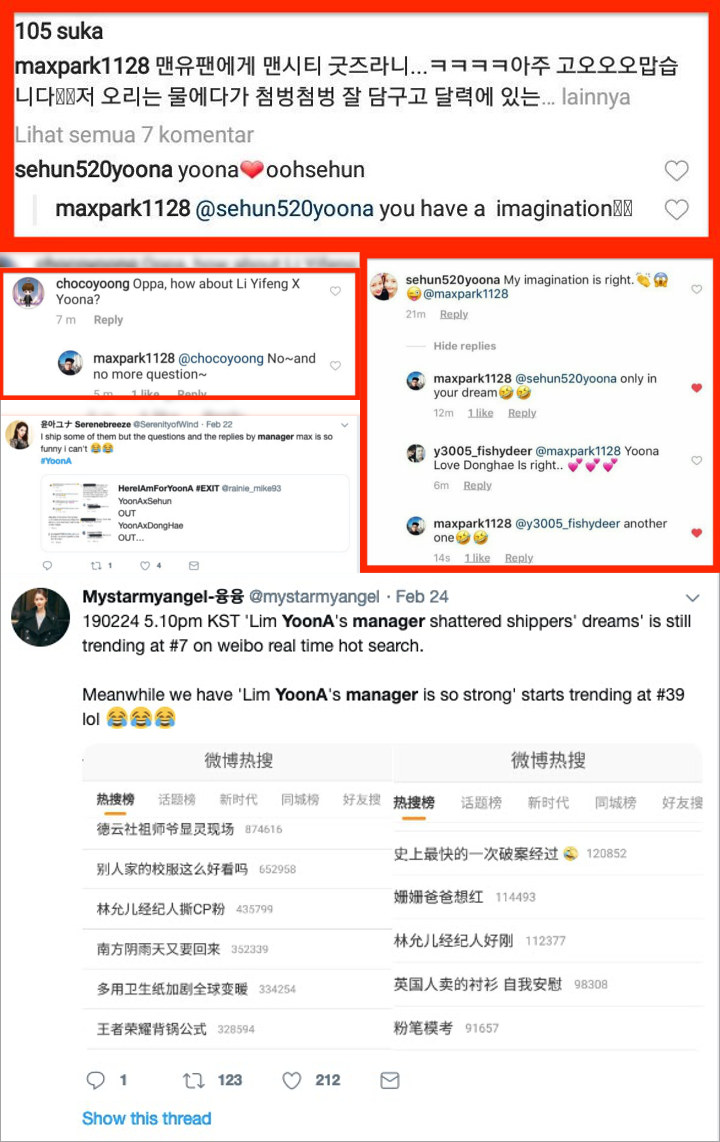 Percakapan manajer Yoona dengan fans
