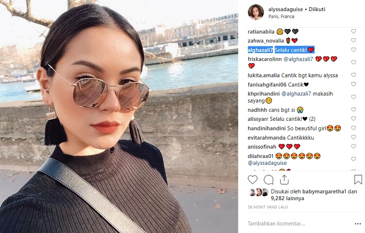 Komentar Al Ghazali di Instagram Alyssa Daguise