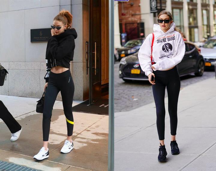 Gigi Hadid Kenakan Hoodie dengan Legging Panjang