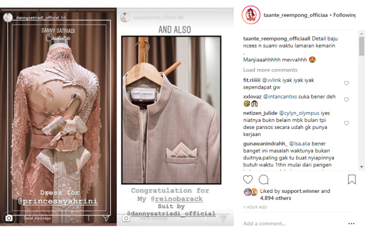 Lamaran Syahrini dari Reino Barack Dituding Sudah Jauh-Jauh Hari Dilihat dari Gaun yang Dipakai