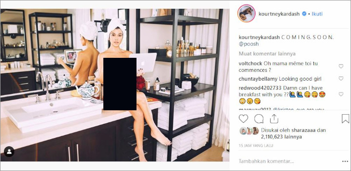 Kourtney kardashian pamer foto bugil