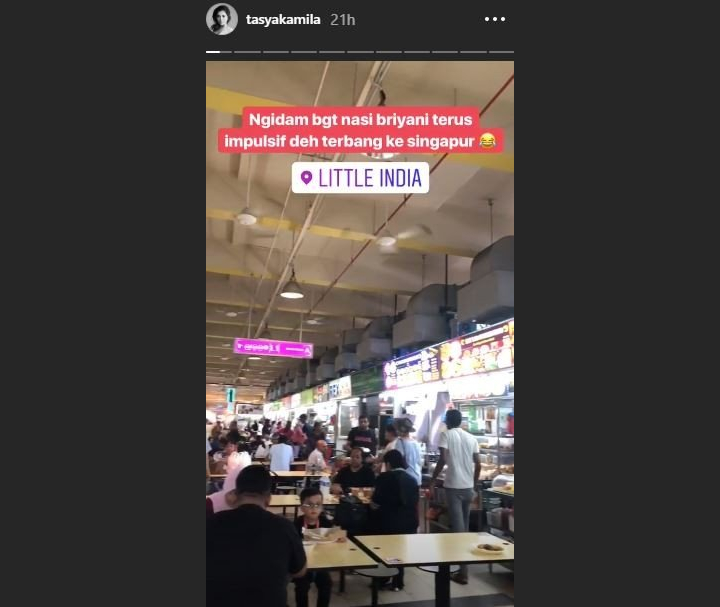 Tasya Kamila Ngidam Nasi Briyani Langsung Terbang ke Little India Singapura