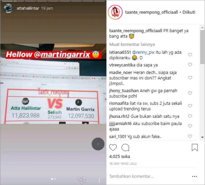 Atta Halilintar Nyari 12 Juta Subscriber