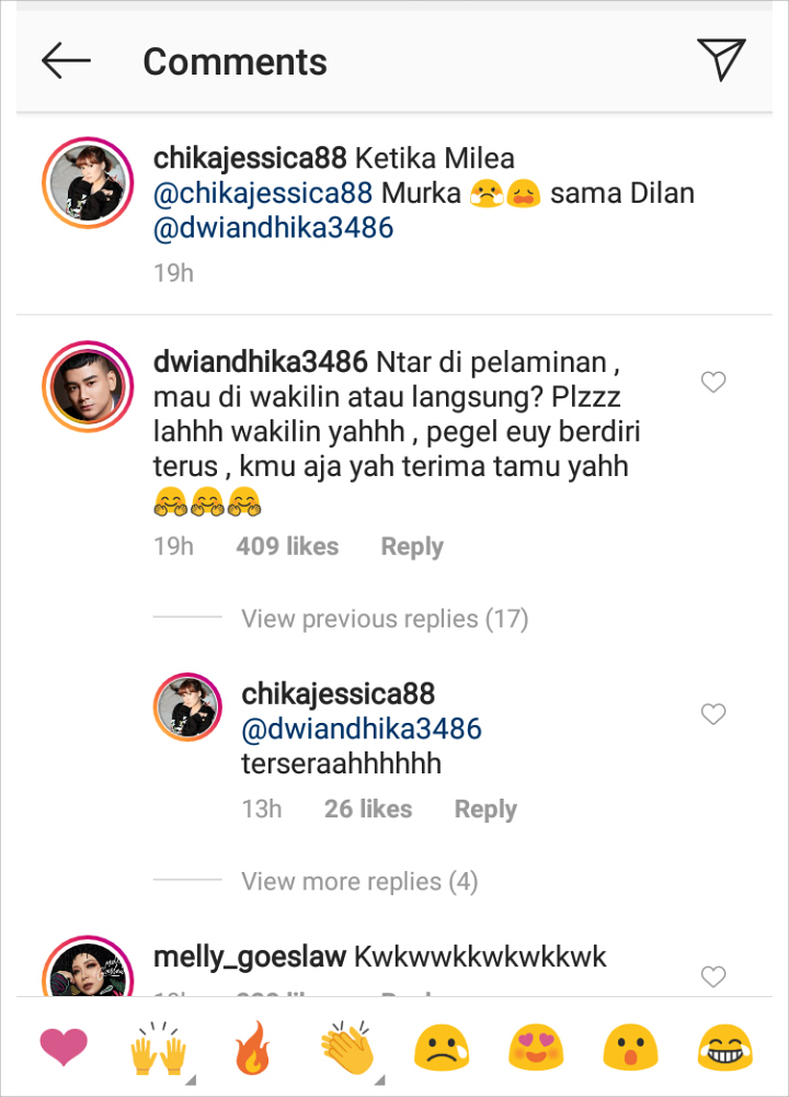 Komentar Chika dan Andhika