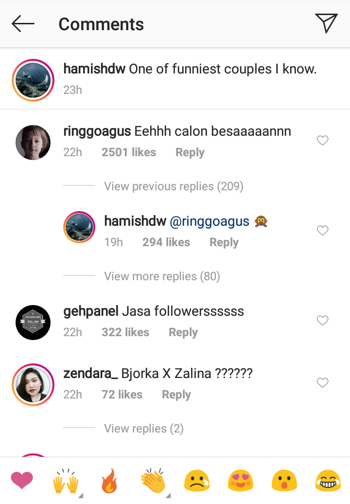 Komentar Kocak Ringgo Agus di Unggahan Hamish