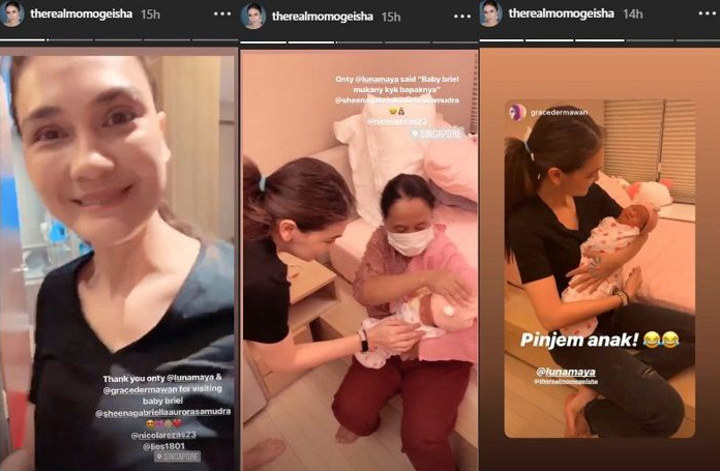 Luna Maya Gendong Bayi