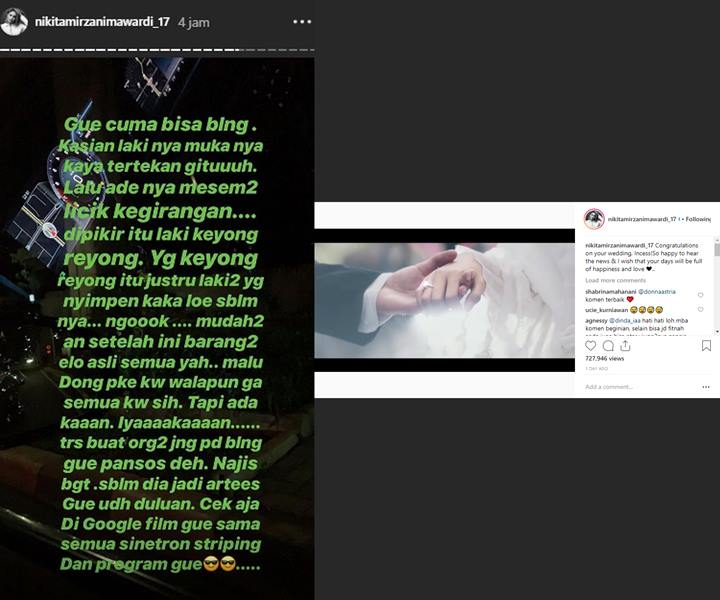 Nikita Mirzani Tulis Kalimat Sindiran