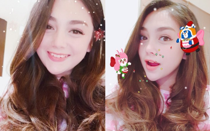 Imut Selfie Pakai Filter Lucu Khas Natal