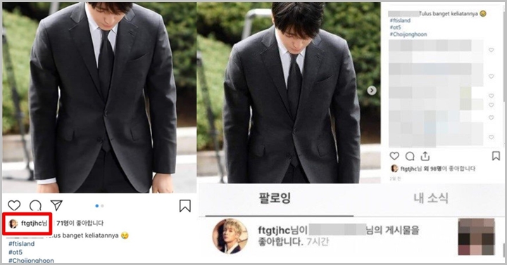 Choi Jong Hoon Masih Sempat Main Instagram dan Nge-Like Fotonya di Tengah Skandal