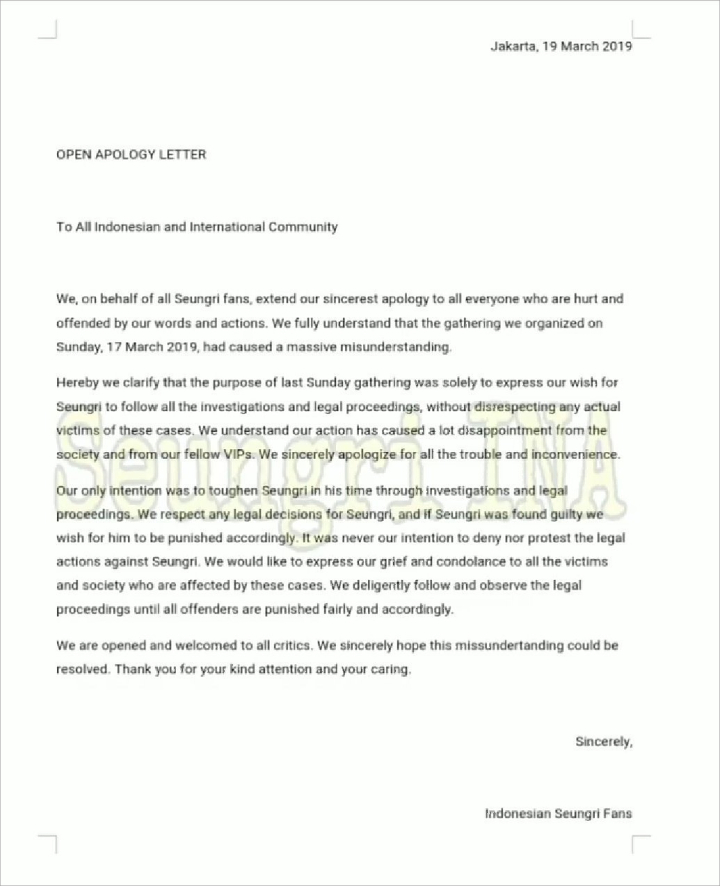 Fans Indonesia Minta Maaf Usai Dihujat Netter Korea Karena Dukung Seungri