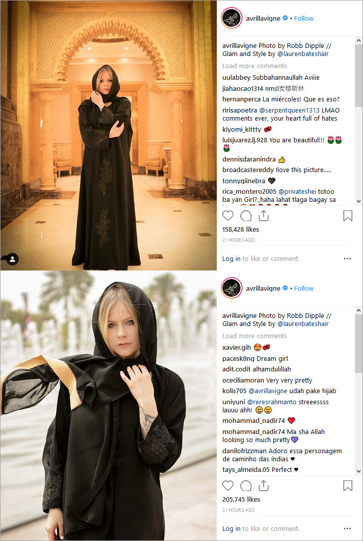 Avril hijab
