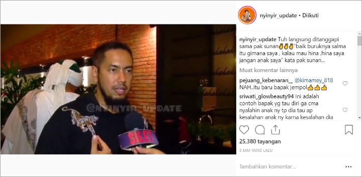 Sunan Kalijaga Siap Dihina Jika Salmafina Berperilaku Buruk, Komentar Netter \'Panas\'