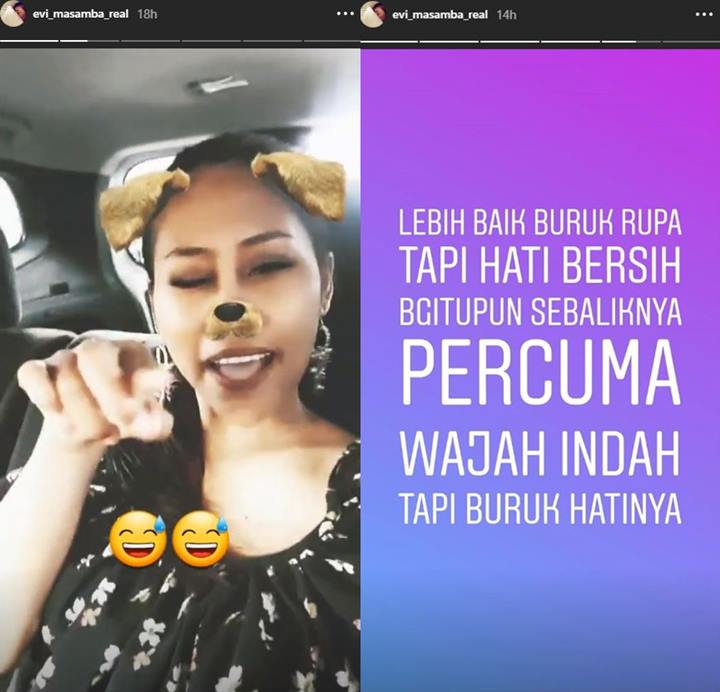 Evi Masamba curhat