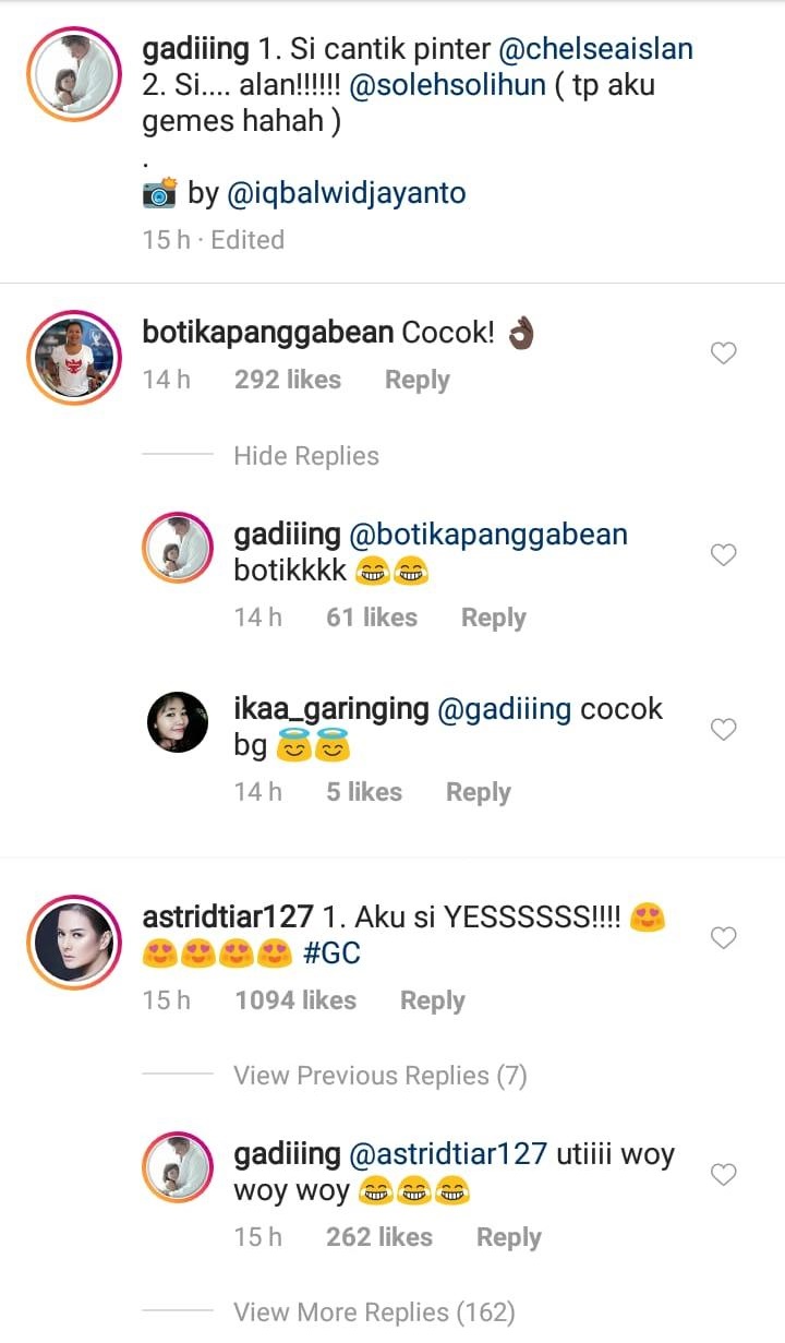 Dukungan Astrid Tiar ke Gading Marten
