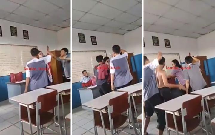 Viral Gerombolan Siswa 'Sawer' Guru Wanita Hingga Lepas Baju dan Naik Meja, Netter Miris