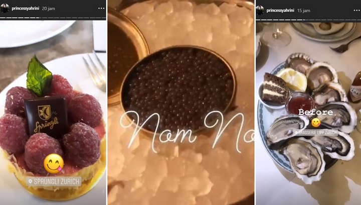 Menu Syahrini dan Reino dan Swiss, Coba Caviar