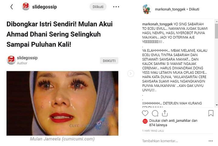 Mulan Puluhan Kali Diselingkuhi Dhani