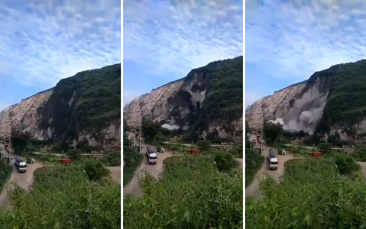 Video Detik-Detik Kengerian Longsor Gunung Kapur di Jember, 1 Penambang Tertimbun