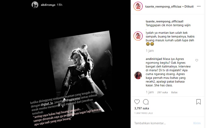 Agnez Sindir Wijin Sampah?